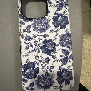 Navy Floral Phone Case for Women